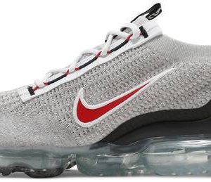 Air VaporMax 2021 Flyknit Light Bone University Red